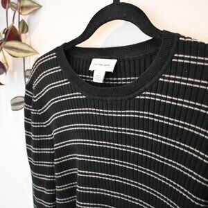 Calvin Klein Smooth Cotton Rib Stripe Sweater